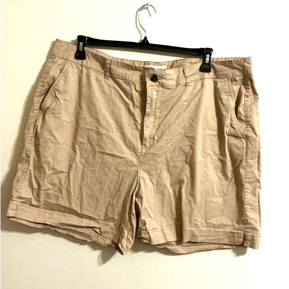 Old Navy Pants - Old Navy Shorts Beige Size 20 Cotton Chino Flat Front Pockets